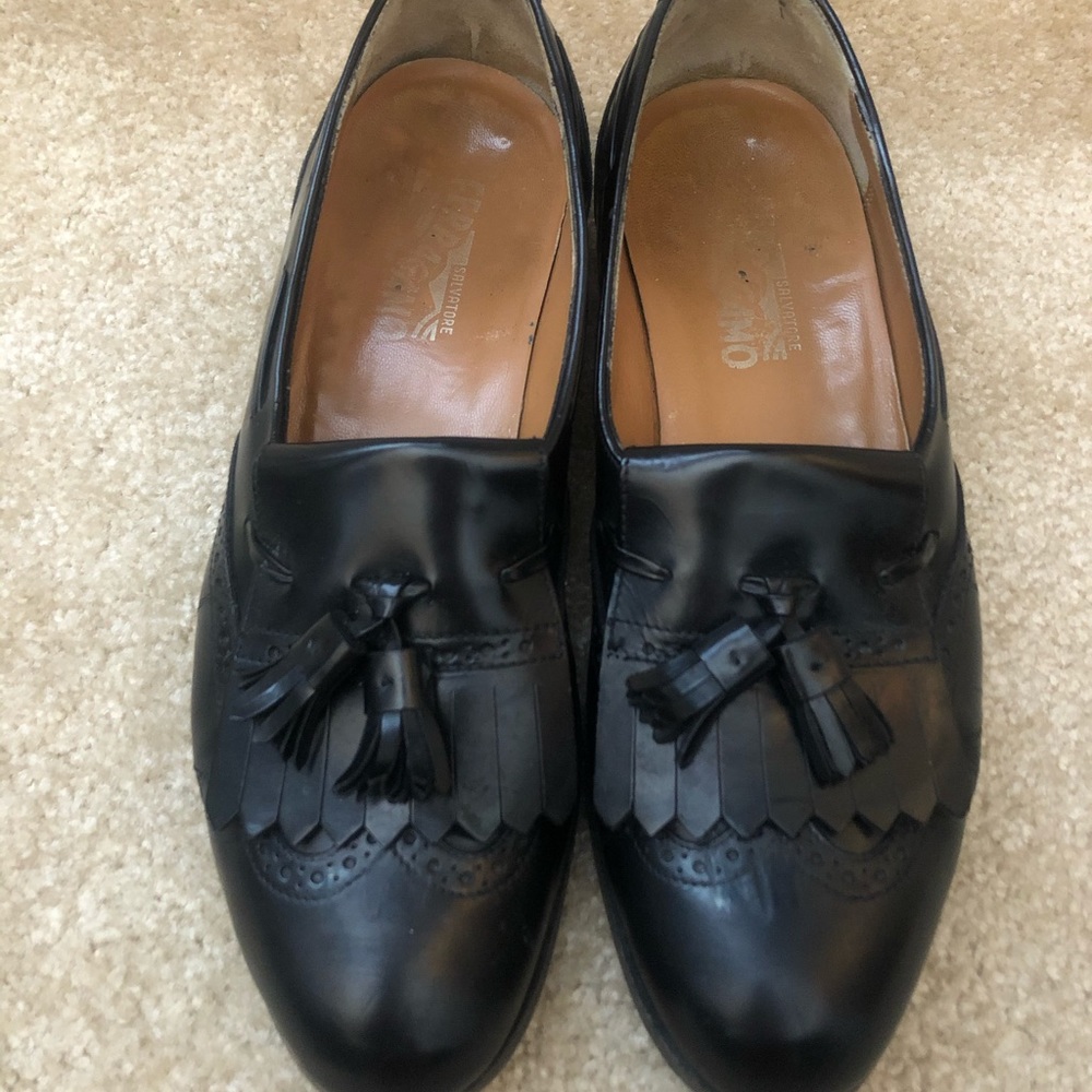 Salvatore Ferragamo Kiltie Tassel Wingtip Loafers